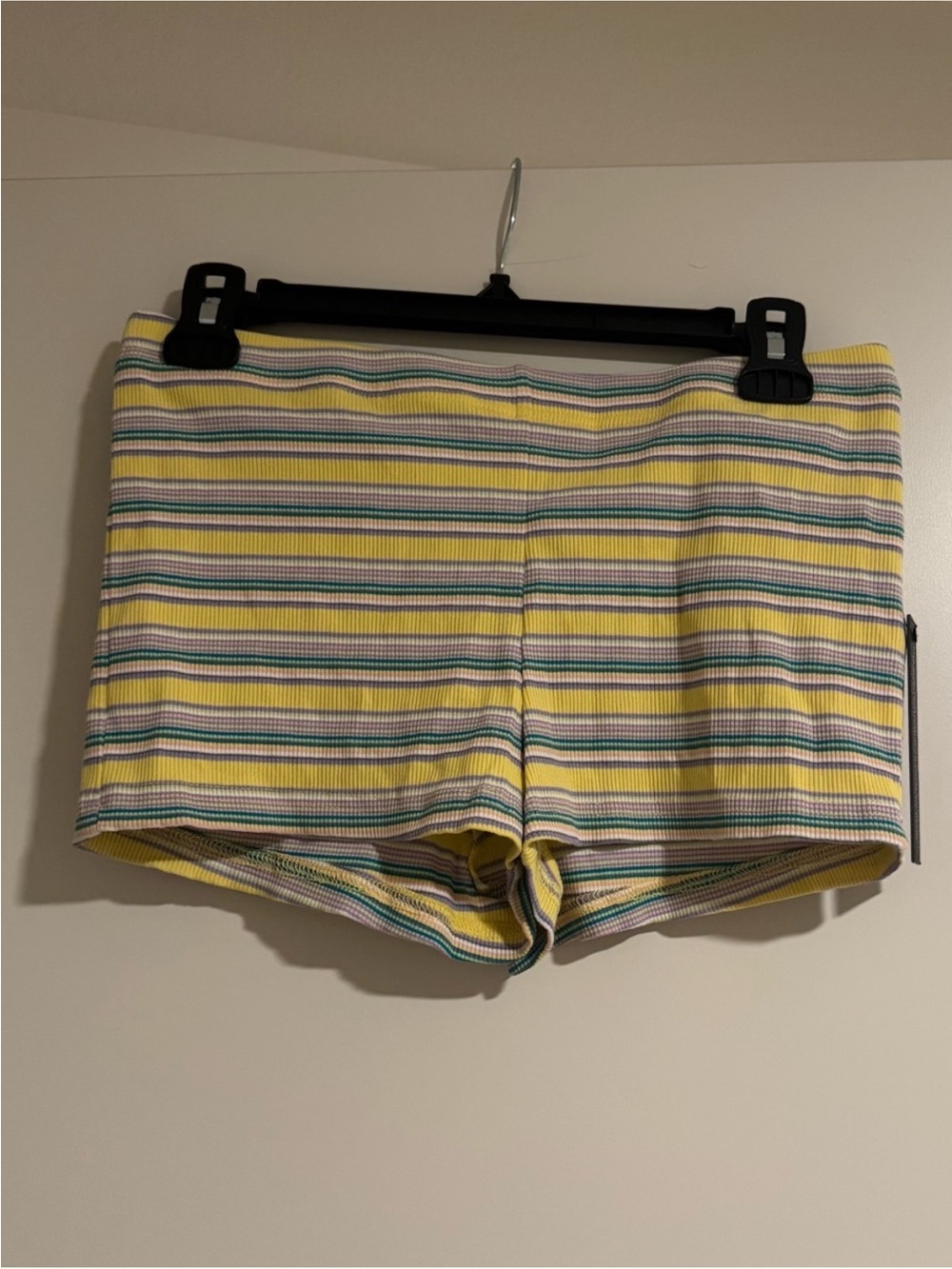 NWT White fox Striped Yellow Women’s Short